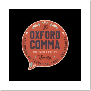 The Oxford Comma Preservation Society Team Oxford Posters and Art